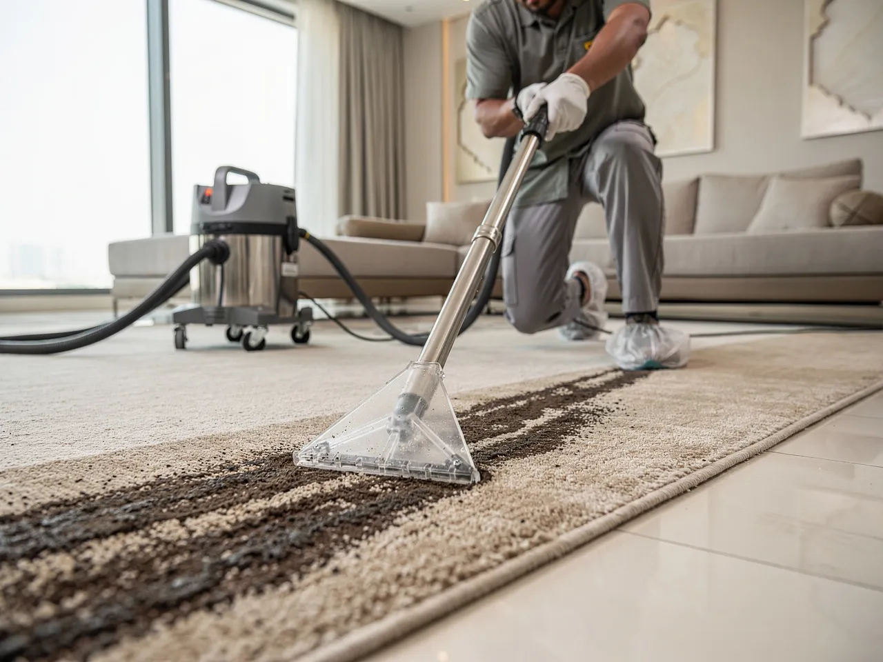 Professional carpet deep cleaning
