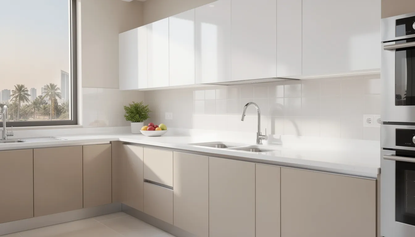 Immaculately clean kitchen in Sharjah after deep cleaning