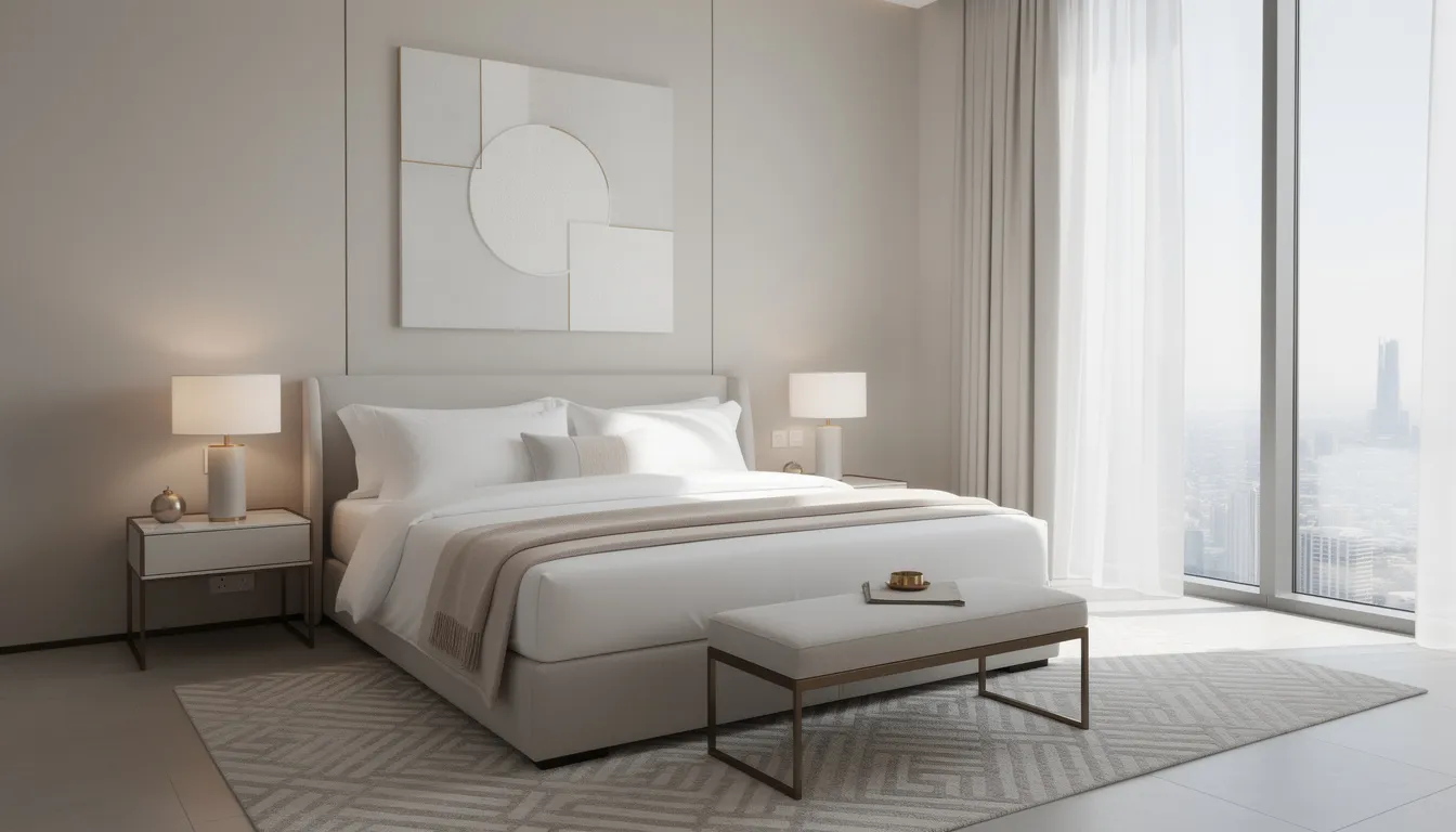 Guest-ready bedroom in a Dubai holiday home