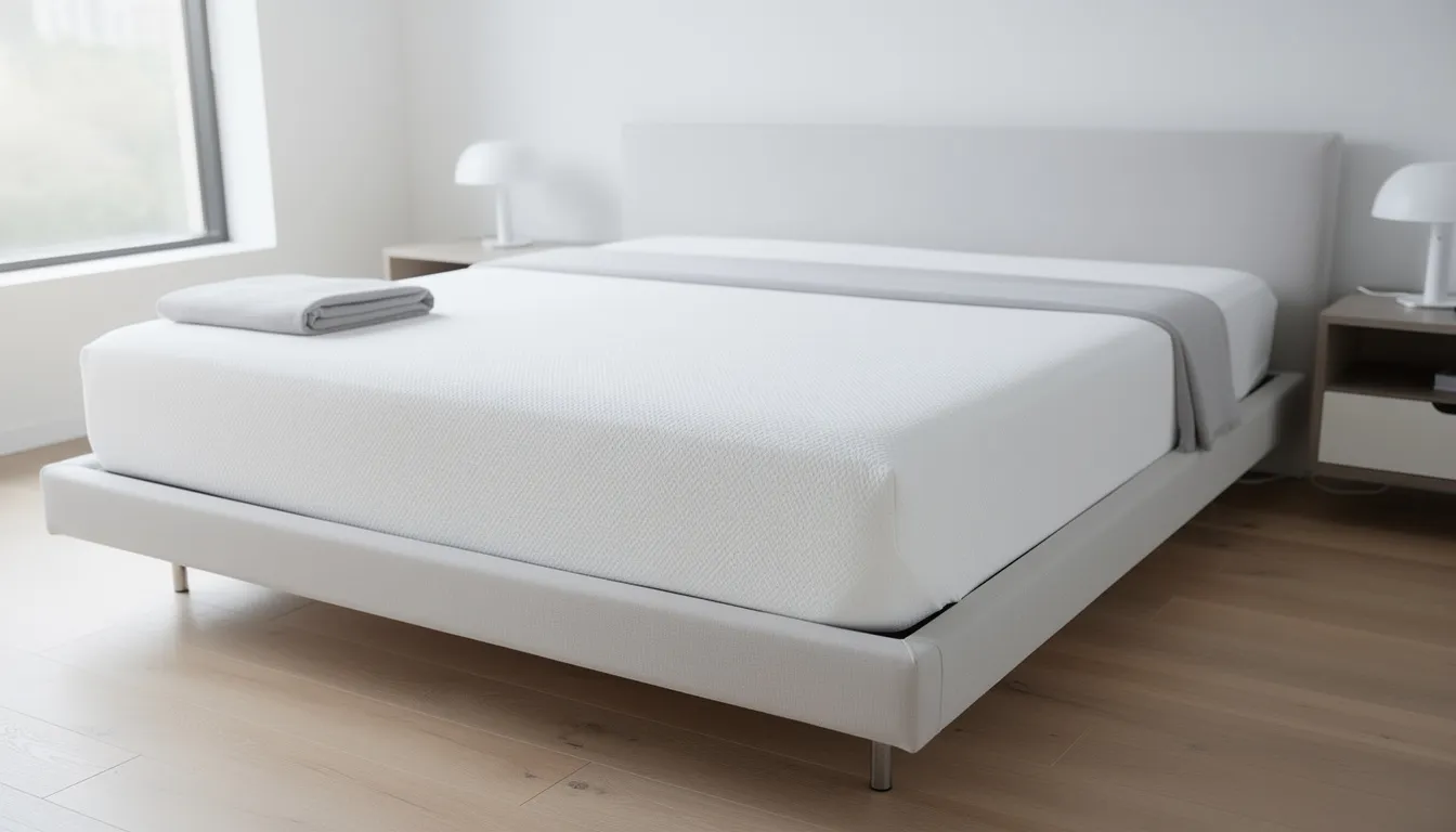 Sparkling clean mattress in a well-lit bedroom